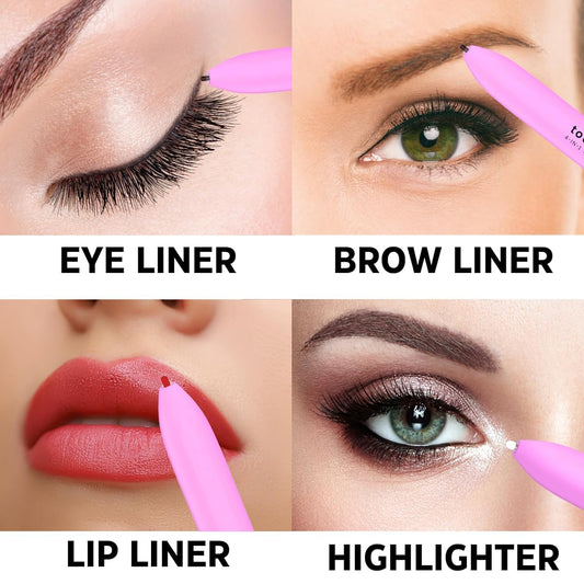 SurtiWala.pk™ - 4-In-1 Makeup Pen Touch-Up Pen Makeup Eyebrow Pencil Waterproof 4 Colors Multi-Function Makeup Beauty Pen
