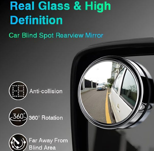 SurtiWala.pk™ - 2 Pcs Car Blind Spot Side Mirror Wide-angle 360