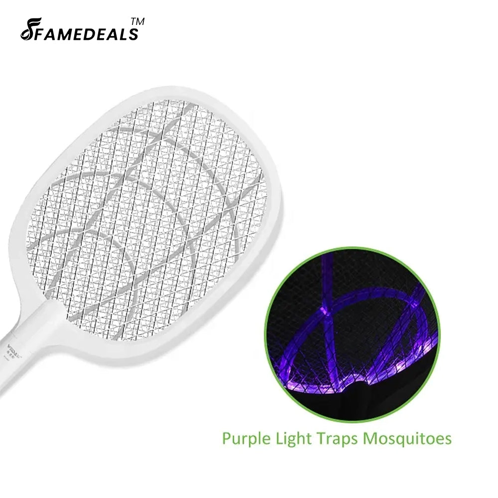 SurtiWala.pk™ - 2-In-1 Rechargeable Fly Mosquito Kiler Racket