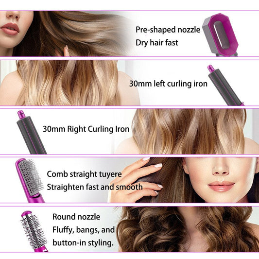 SurtiWala.pk™ - 5-in-1 Hair Dryer, Hot Air Blower Styler & Volumizer 5 in 1 Hair Brush,Negative Ion Ceramic Blow Dryer Brush for Women