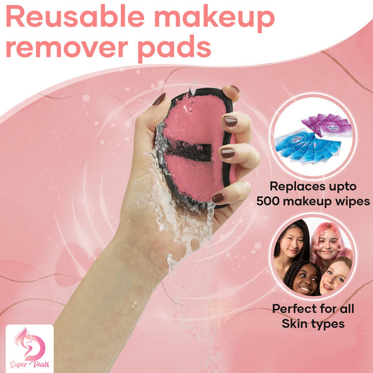 SurtiWala.pk™ - Microfiber Makeup Remover Towel Reusable Cleansing Cloth Pads Face Cleaner Plush Puff Foundation Skin Care Tool