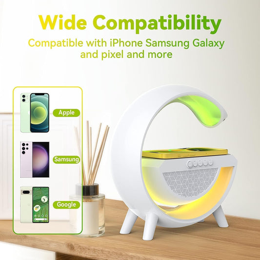 SurtiWala.pk™ - Wireless Charger Atmosphere Lamp, G Lamp LED Table Lamp