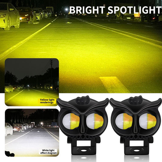 SurtiWala.pk™ - Owl Shape Fog Flash Light Low & High Beam (Dual Color)