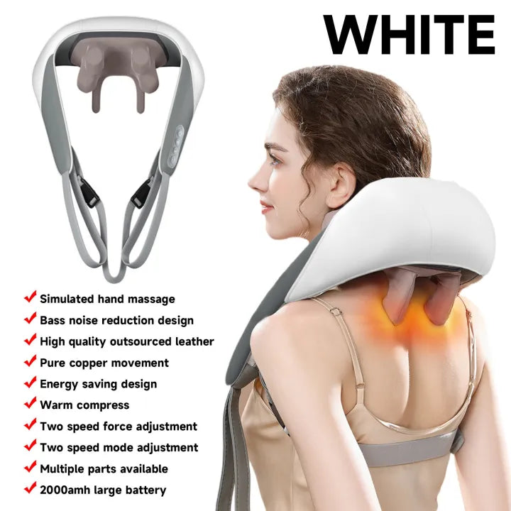 Surtiwala.pk™ -  5D Neck & Shoulder Massager with Heat – Deep Tissue Shiatsu Back and Neck Pain Relief Pillow