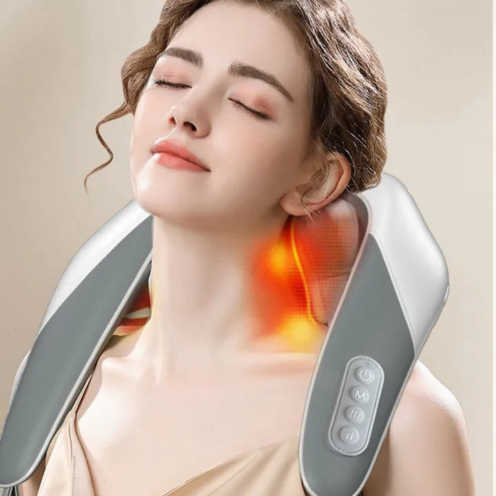 Surtiwala.pk™ -  5D Neck & Shoulder Massager with Heat – Deep Tissue Shiatsu Back and Neck Pain Relief Pillow