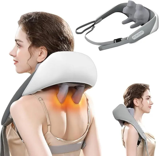 Surtiwala.pk™ -  5D Neck & Shoulder Massager with Heat – Deep Tissue Shiatsu Back and Neck Pain Relief Pillow