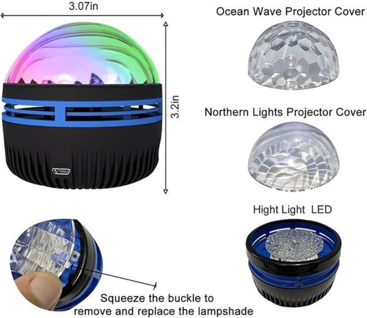SurtiWala.pk™ - Led Starry Galaxy Projector Night Light Gift Light ( With Remote )