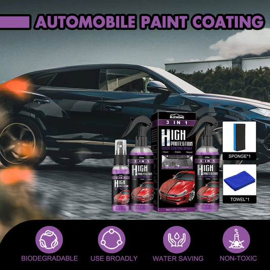 SurtiWala.pk™ - 3 In 1 High Protection Quick Car Coating Spray (100 Ml)