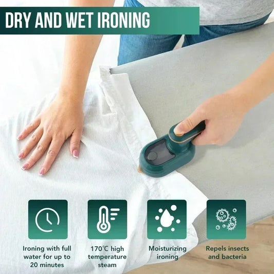 SurtiWala.pk™ - Portable Handheld Mini Steam Iron 180° Rotatable For Home & Travel