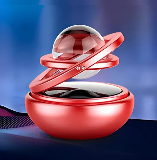 SurtiWala.pk™ - Solar Car Air Freshener Rotating Double-ring Aesthetic Car Decor