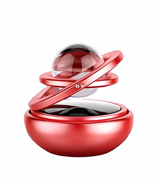 SurtiWala.pk™ - Solar Car Air Freshener Rotating Double-ring Aesthetic Car Decor