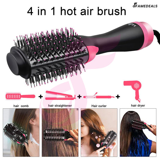 SurtiWala.pk™ - 2 in 1 Hot Air Brush One-Step Hair Dryer And Volumizer Styler Electric Ion Blow Dryer Brush Professional Curler Comb Roller