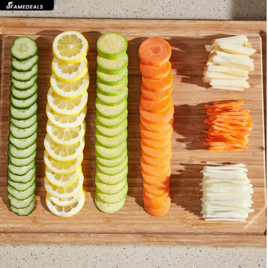 SurtiWala.pk™ - Vegetable Slicer Adjustable Thickness Potato Onion Chopper Safe Upright Dicer