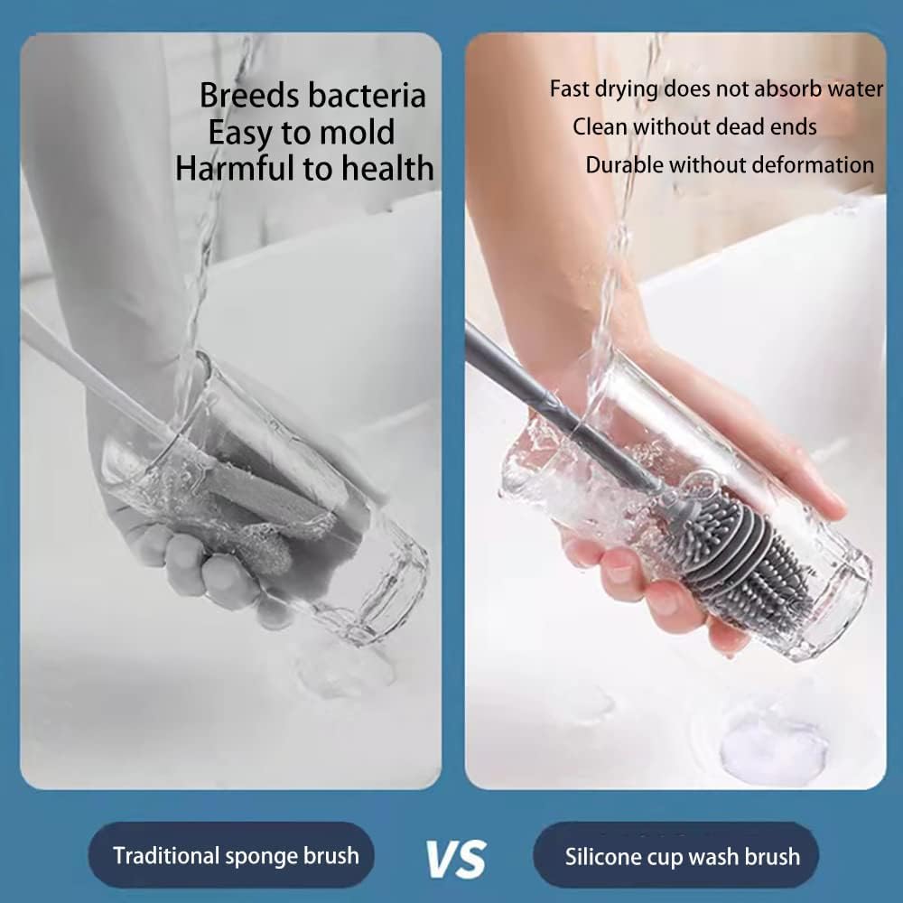 SurtiWala.pk™ - Long Handle Silicone Cleansing Brush (PACK OF 2)