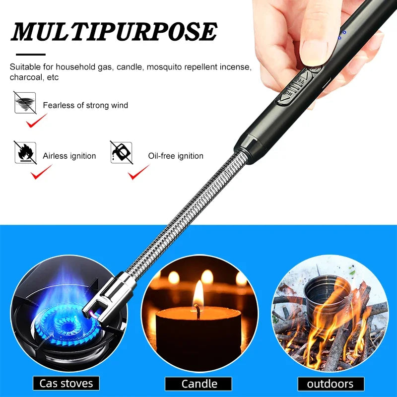 SurtiWala.pk™ - Windproof Electric Rechargeable Lighter With Flexible Neck