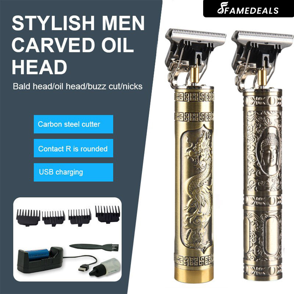 SurtiWala.pk™ - T9 Professional Trimmer | Golden Dragon Style | Metal Body