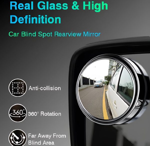 SurtiWala.pk™ - 2 Pcs Car Blind Spot Side Mirror Wide-angle 360