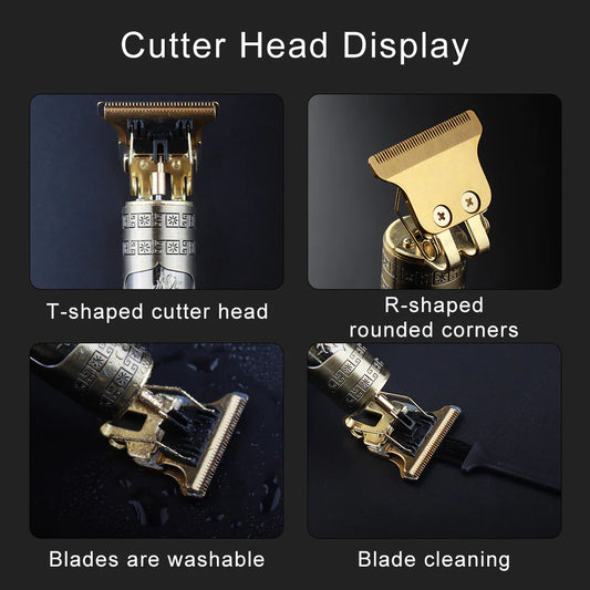 SurtiWala.pk™ - T9 Professional Trimmer | Golden Dragon Style | Metal Body