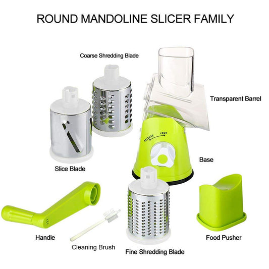SurtiWala.pk™ - 3 In 1 Rotary Drum Grater Kaddu Kash - [IMPORTED]