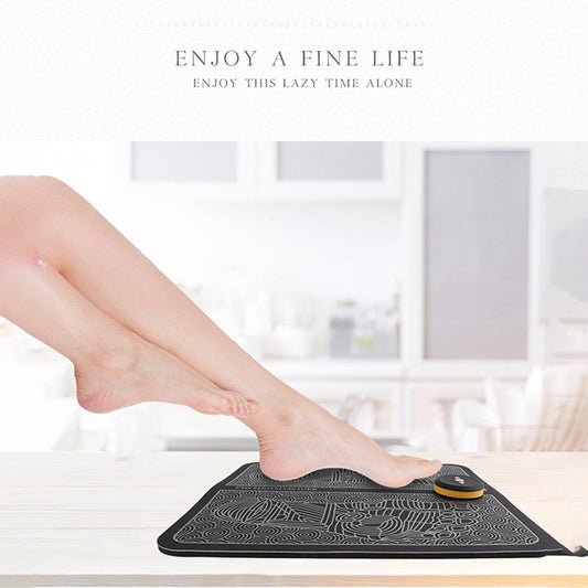 SurtiWala.pk™ - EMS Foot Massager Pad Portable Foldable Massage Mat Muscle Stimulation Improve Blood Circulation Relief Pain Relax Feet