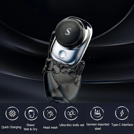 SurtiWala.pk™ - Mini Portable Face Cordless Shavers USB Electric Shaver IPX7 Waterproof