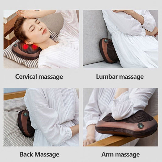 SurtiWala.pk™ - 5-in-1 Pillow Shiatsu Massager For Home And Car