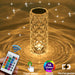 SurtiWala.pk™ - Diamond Crystal Lamp Glass Night Light Touch Control Table Lamps 16 Color RGB Rechargeable
