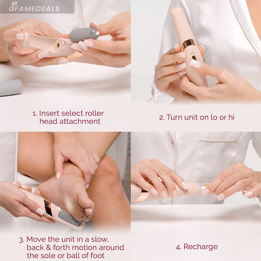 SurtiWala.pk™ - Finishing Touch Flawless Pedi Electronic Tool File and Callus Remover, Pedicure