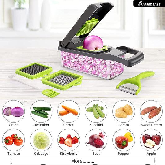 SurtiWala.pk™ - 12 in 1 Pro Vegetable Chopper/Dicer