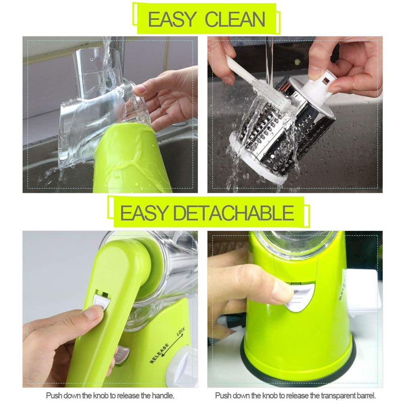 SurtiWala.pk™ - 3 In 1 Rotary Drum Grater Kaddu Kash - [IMPORTED]
