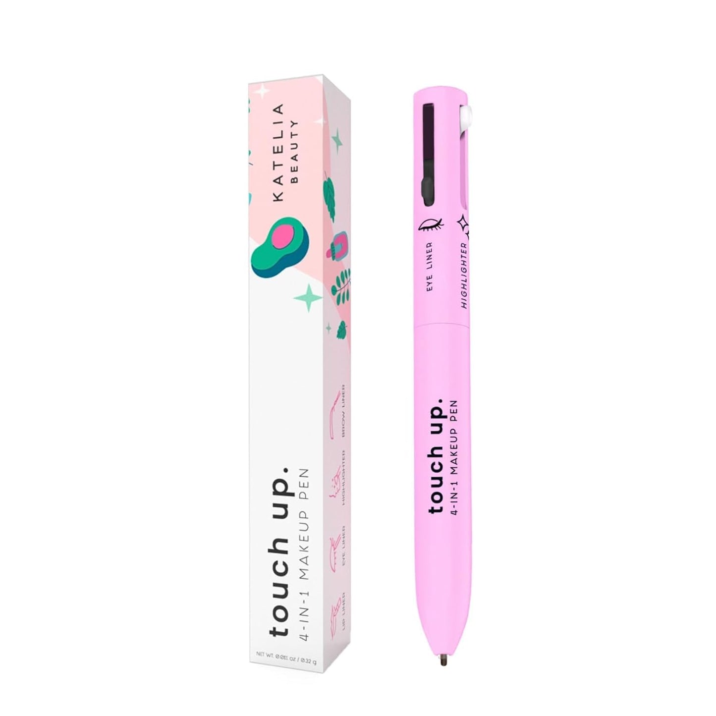SurtiWala.pk™ - 4-In-1 Makeup Pen Touch-Up Pen Makeup Eyebrow Pencil Waterproof 4 Colors Multi-Function Makeup Beauty Pen