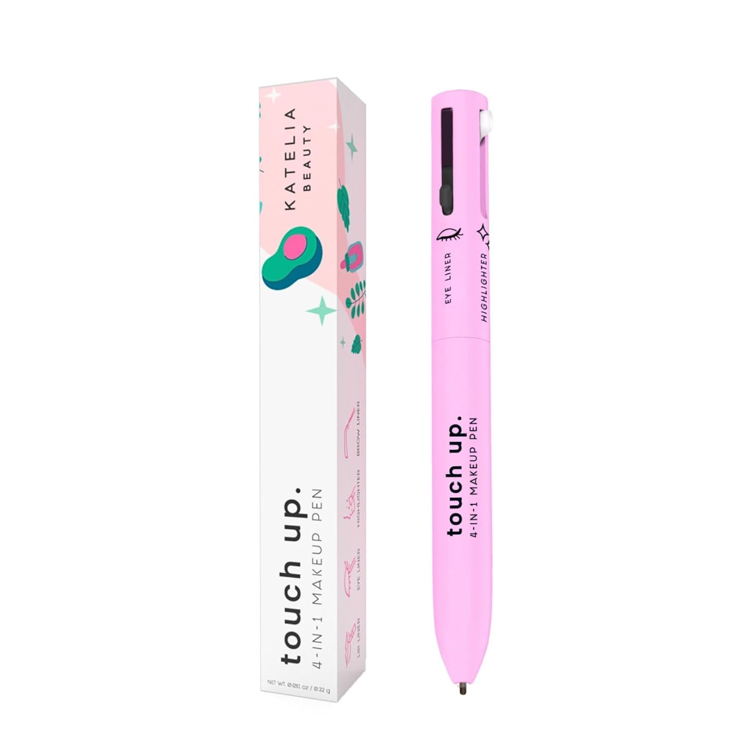 SurtiWala.pk™ - 4-In-1 Makeup Pen Touch-Up Pen Makeup Eyebrow Pencil Waterproof 4 Colors Multi-Function Makeup Beauty Pen
