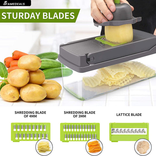 SurtiWala.pk™ - 12 in 1 Pro Vegetable Chopper/Dicer