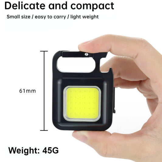 SurtiWala.pk™ - Mini LED Working Light Multifunctional Glare COB Keychain Light Rechargeable