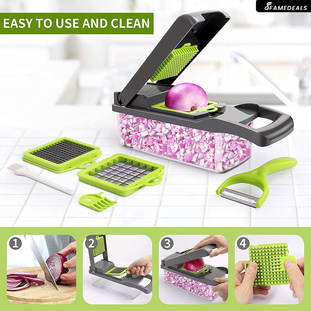 SurtiWala.pk™ - 12 in 1 Pro Vegetable Chopper/Dicer