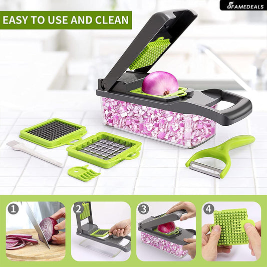 SurtiWala.pk™ - 12 in 1 Pro Vegetable Chopper/Dicer