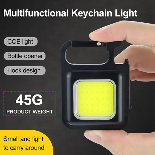 SurtiWala.pk™ - Mini LED Working Light Multifunctional Glare COB Keychain Light Rechargeable