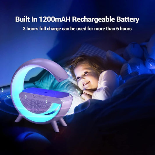 SurtiWala.pk™ - Wireless Charger Atmosphere Lamp, G Lamp LED Table Lamp