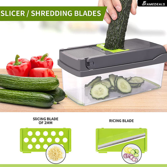 SurtiWala.pk™ - 12 in 1 Pro Vegetable Chopper/Dicer