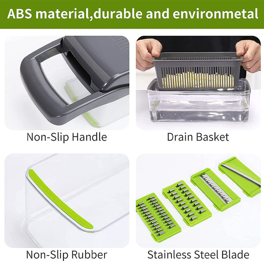 SurtiWala.pk™ - 12 in 1 Pro Vegetable Chopper/Dicer