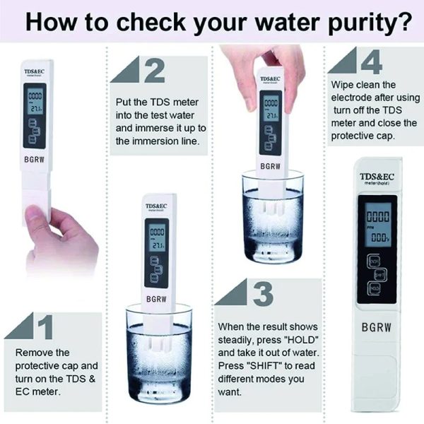 SurtiWala.pk™ - Ec Tds Water Quality Monitor Purity Measure Tool [FREE DELIVERY]