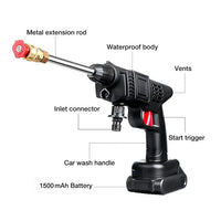 SurtiWala.pk™ - Automatic Cordless Wireless Car Wash Spray Gun High Pressure 48v Lithium Water Jet