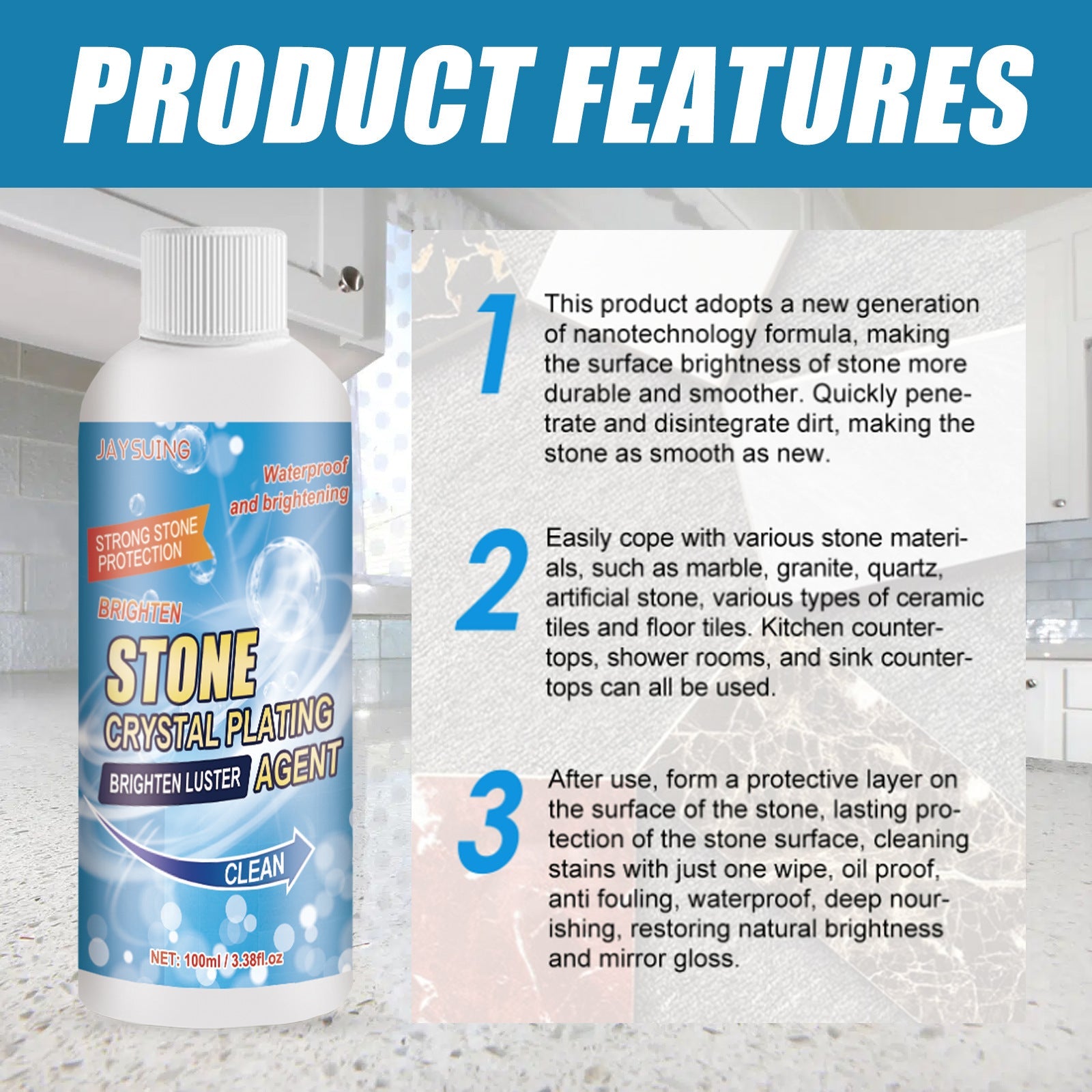 SurtiWala.pk™ - Crystal Stone Stain Remover 100ml