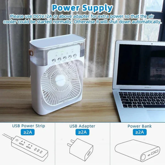 SurtiWala.pk™ - 3 In 1 Air Humidifier Water Cooling Fan